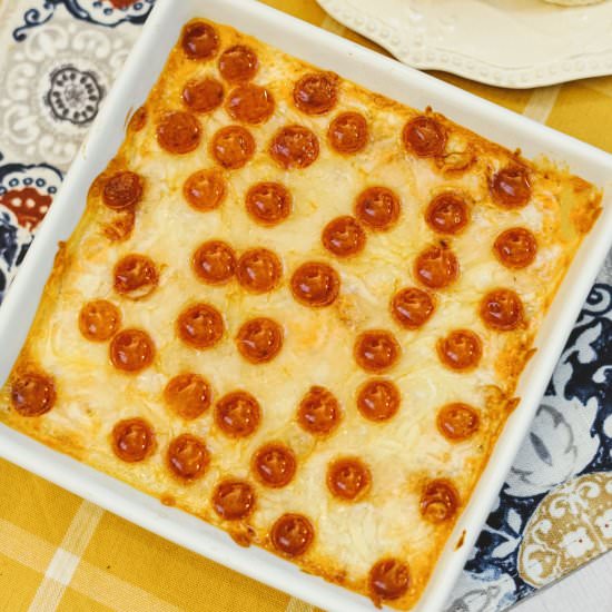 Easy & Delicious Homemade Pizza Dip - Recipe photo by BecauseMomSays