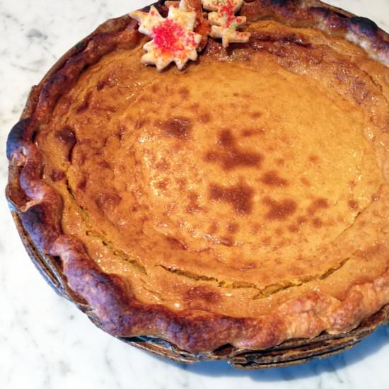 Bourbon + Honey Pumpkin Pie - Recipe photo by waxingkara