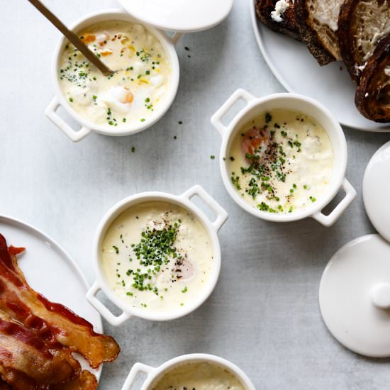 Eggs en Cocotte (Baked Eggs) - Recipe photo by Craving California