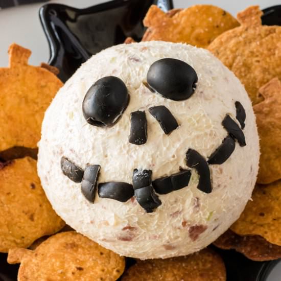Jack Skellington Cheese Ball - Recipe photo by brittaniep
