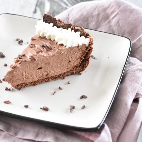 Keto Chocolate Pie - Recipe photo by TheKetoOption