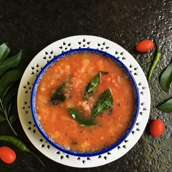 Potato and Tomato Gojju - Recipe photo by CurryandVanilla