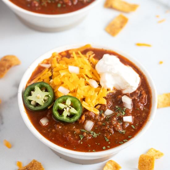 Instant Pot Chili (Texas Style) - Recipe photo by Lemon blossoms