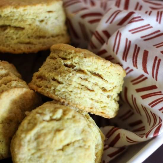 Yellow Curry Biscuits - Recipe photo by DoughEyedBlog