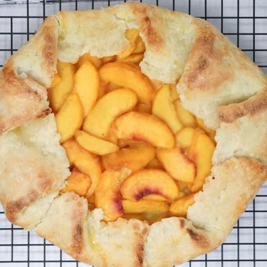 Peach Galette Greek Yogurt Crust - Recipe photo by simplylowcal