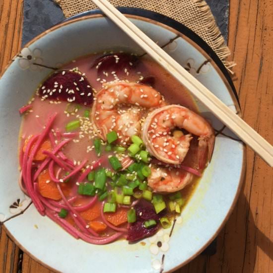 Coconut Ginger Red Rice Noodles - Recipe photo by Spice Chronicles