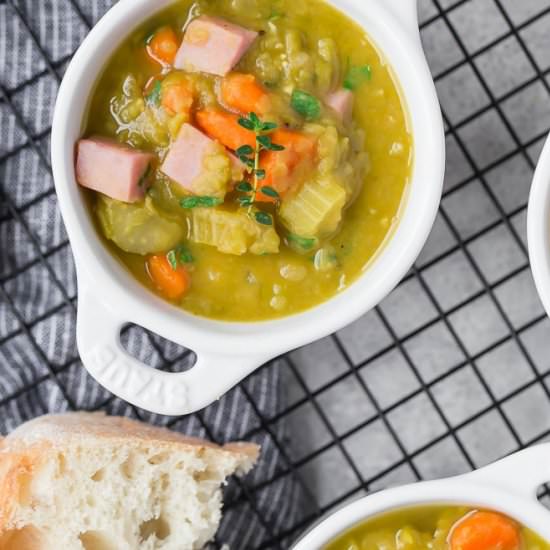 Easy Split Pea Soup - Recipe photo by rachelcooksblog