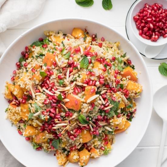 Ginger-Chili Pumpkin Bulgur Salad - Recipe photo by Elle Republic