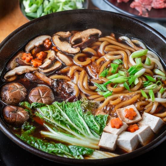 Sukiyaki Beef Udon - Recipe photo by Healthy World Cuisine
