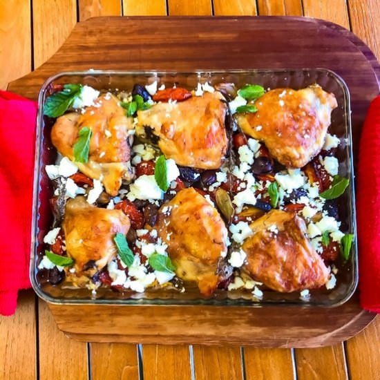 Roasted chicken the Greek way - Recipe photo by Italian Chips
