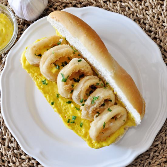 Fried Calamari Sandwiches - Recipe photo by Spain on a Fork
