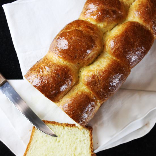 Brioche loaf bread - Recipe photo by hornoMX