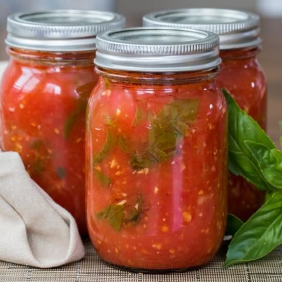 Canned Pomodoro Sauce - Recipe photo by noshingwiththenolands