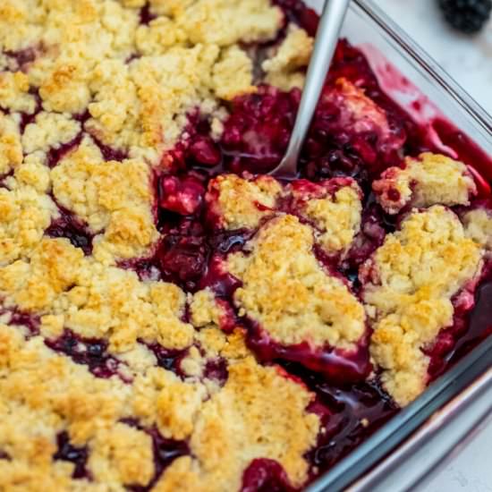 Blackberry Cobbler - Recipe photo by peasandpeonies