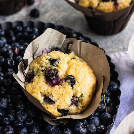 Blueberry Buttermilk Muffins - Recipe photo by GoodThingsBakingCo