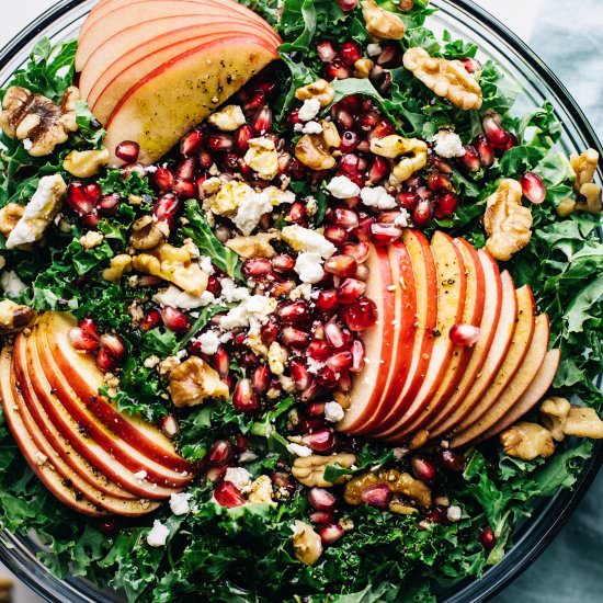 Apple Pomegranate Harvest Salad - Recipe photo by asimplepalate