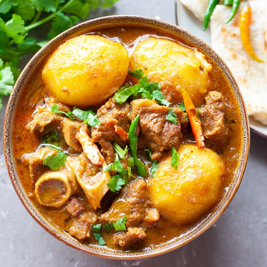 Lamb Curry with Potatoes - Recipe photo by Indian Ambrosia