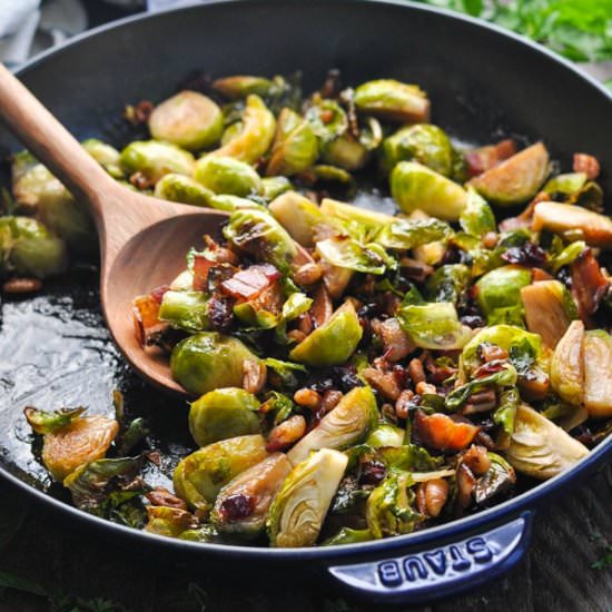 Brussels Sprouts with Bacon - Recipe photo by The Seasoned Mom