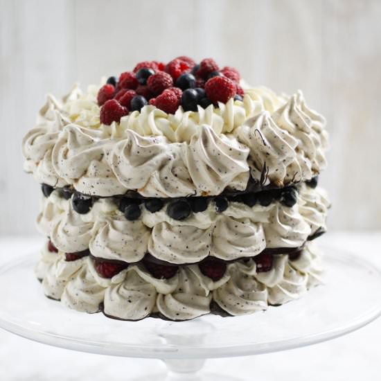 Chocolate Meringue Crown - Recipe photo by Recipe Crumbs