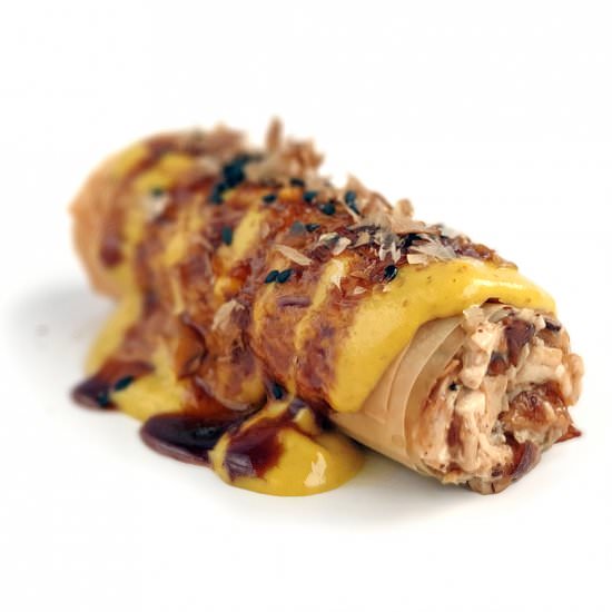Crunchy ají de pollo cannelloni - Recipe photo by elcoladorchino
