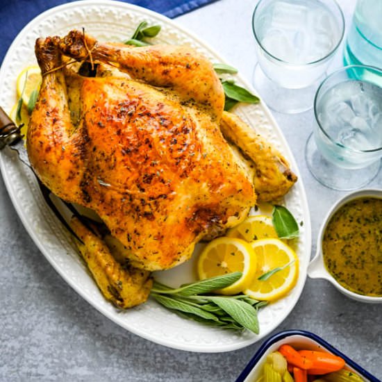 Simple Herb Roasted Chicken - Recipe photo by garlic and zest