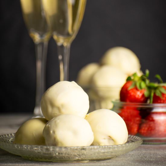Strawberry Champagne Cake Balls - Recipe photo by inthekitchnet