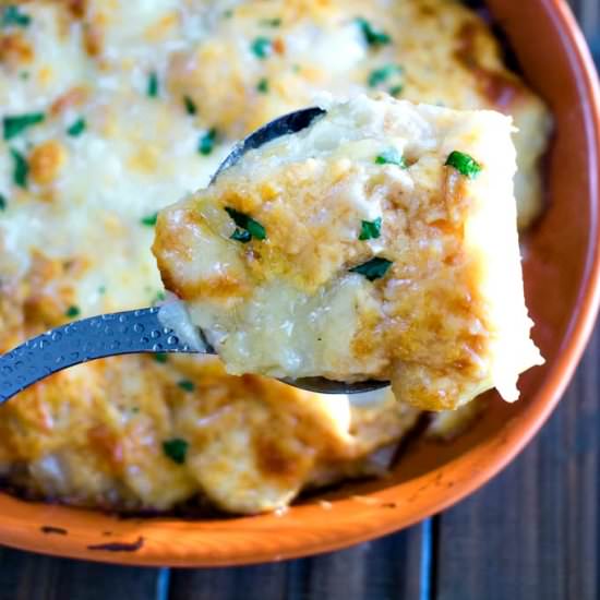 Pumpkin Cheddar Scalloped Potaotes - Recipe photo by Sweet Beginnings
