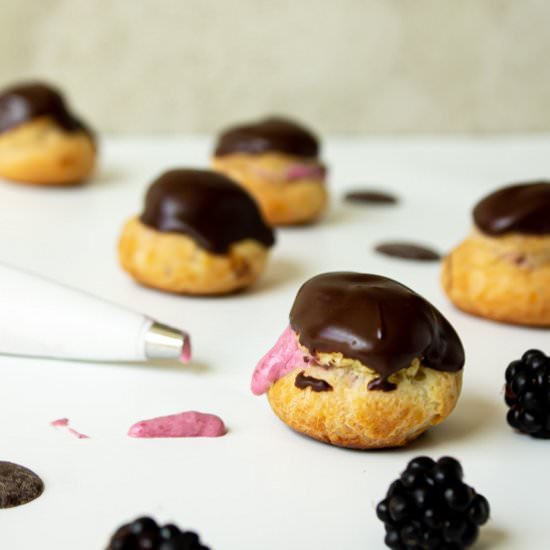 Blackberry Cream Puffs - Recipe photo by twistsandzests