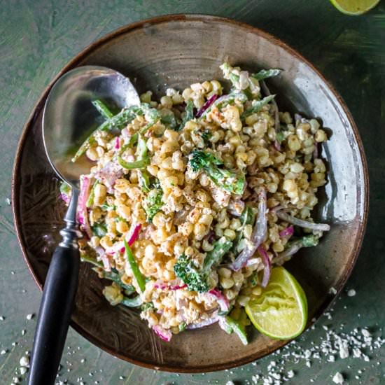 Mexican Street Corn (Elote) Salad - Recipe photo by twistsandzests