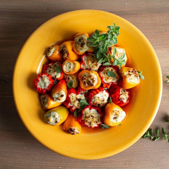 Ricotta Stuffed Mini Peppers - Recipe photo by twistsandzests