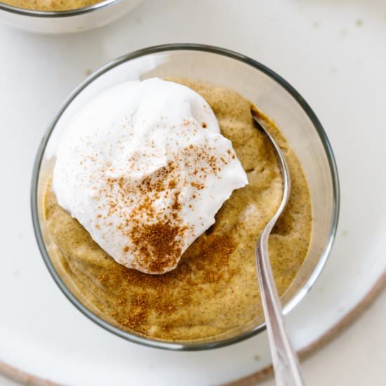 Pumpkin Pie Chia Pudding Mousse - Recipe photo by Downshiftology