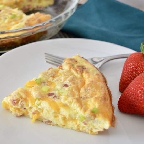 Bacon Cheddar Crustless Quiche - Recipe photo by thisdelicioushouse