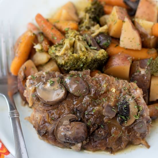 Crockpot Pork Chop Dinner Recipe - Recipe photo by The Kitchen Wife
