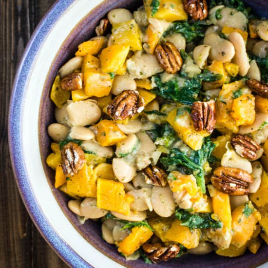 Butternut Kale Pesto Salad - Recipe photo by Sweet Beginnings