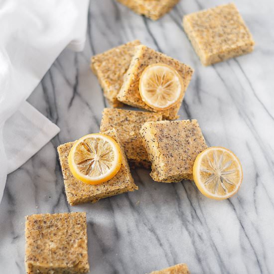 Healthy Lemon Poppyseed Bars - Recipe photo by KitchenCartographer