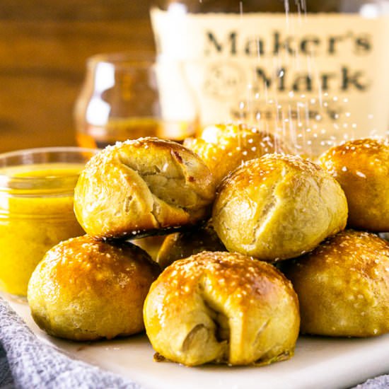 Gouda and Chorizo Pretzel Bombs - Recipe photo by Burrata and Bubbles