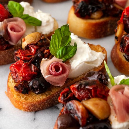 Bruschetta with Seared Tomatoes - Recipe photo by shekeepsalovelyhome