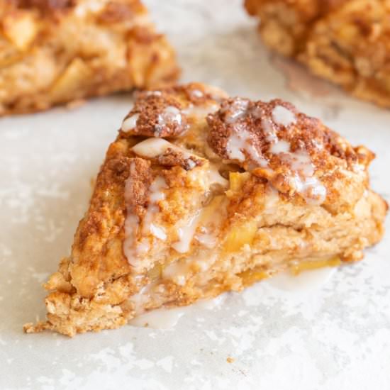 Vegan Apple Cinnamon Scones - Recipe photo by richa