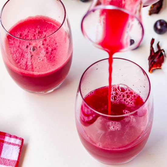 Grapefruit, grapes & hibiscus juice - Recipe photo by FOOD HEAL