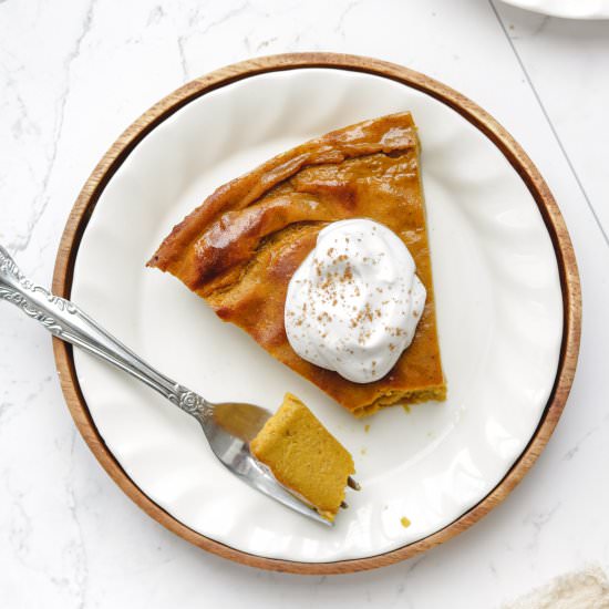 crustless pumpkin pie (vegan + gf) - Recipe photo by okonomi kitchen