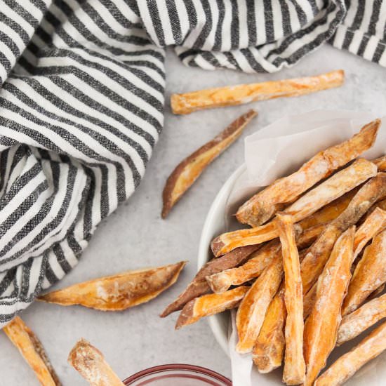 Crispy Air Fryer Sweet Potato Fries - Recipe photo by Colleen Christensen
