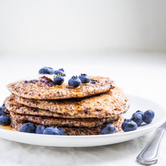 Johnny Cakes with Red Quinoa - Recipe photo by TheFrayedApron