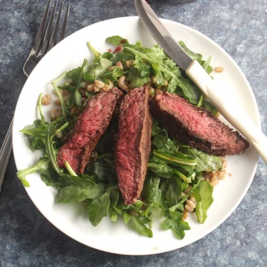 Steak Salad with Farro - Recipe photo by Cooking Chat