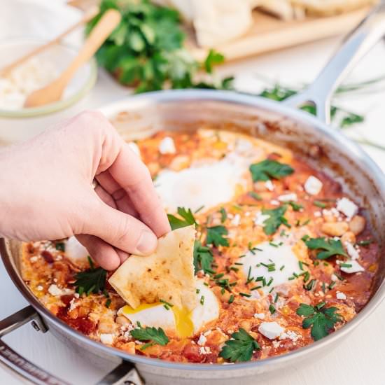 Easy One Pot Feta Chakchouka - Recipe photo by JenElizabethsJournals