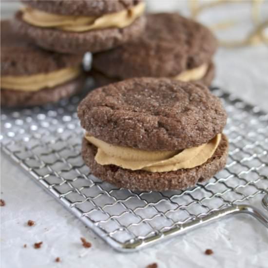 Chocolate Biscoff Sandwich Cookies - Recipe photo by TwoSugarBugs
