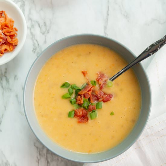 Instant Pot Potato Soup - Recipe photo by cleaneatingkitchen
