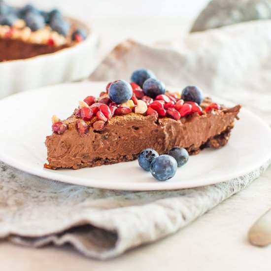 No Bake Chocolate Tart - Recipe photo by MySugarFreeKitchen
