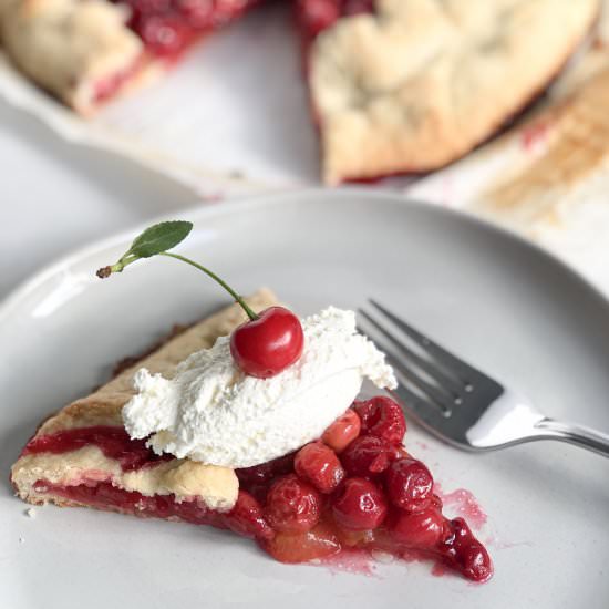 Cherry Bourbon Crostata - Recipe photo by themarblekitchen