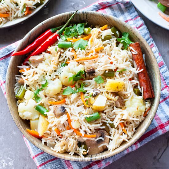Vegetabe Pulao - Recipe photo by Indian Ambrosia