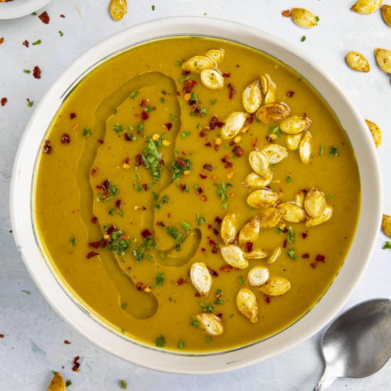 Spicy Pumpkin Soup - Recipe photo by ChiliPepperMadness